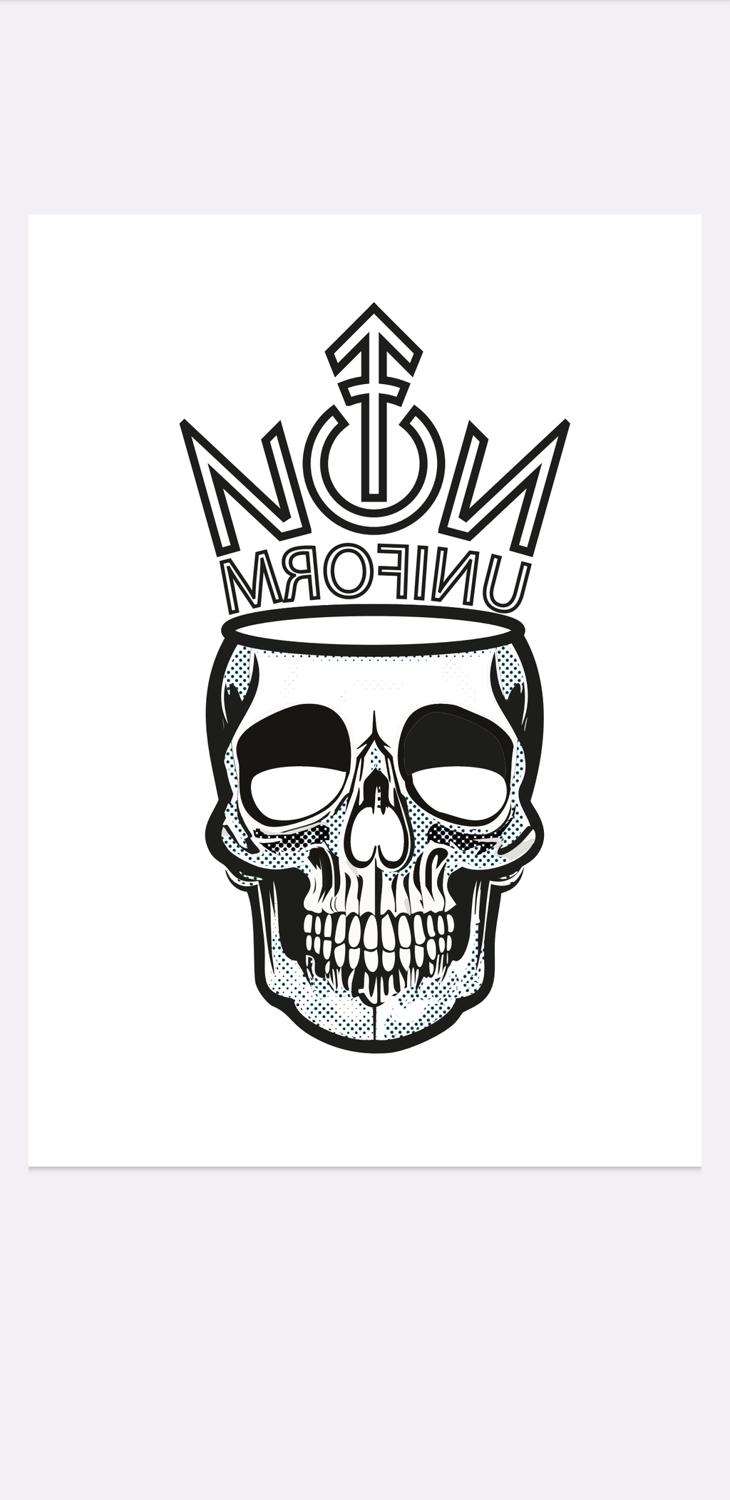 NON UNIFORM CROWN WITH SKULL