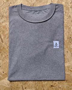 unisex inside-out t shirt in melange grey