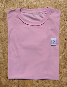 unisex inside-out t shirt in flamingo pink