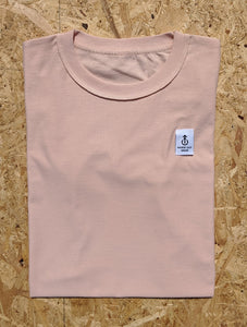 unisex inside-out t shirt in misty pink