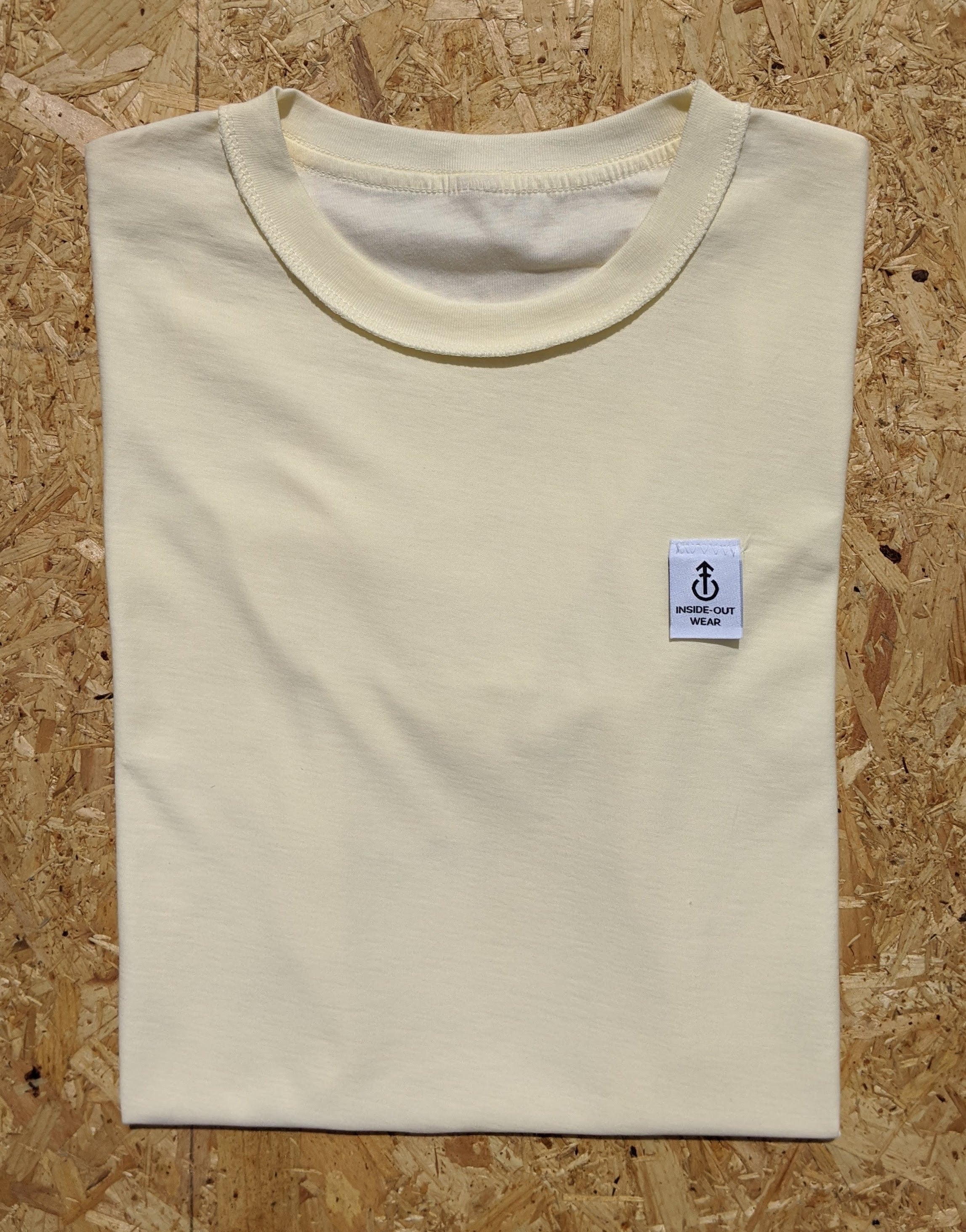 unisex inside-out t shirt in pure white